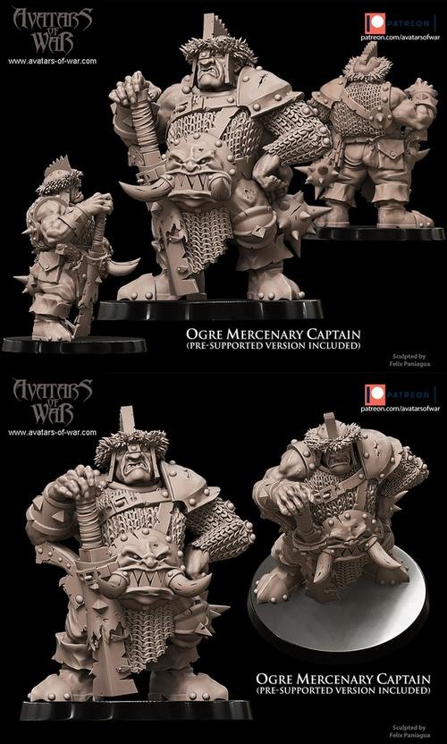 Ogre Mercenary Captain – 3D Print