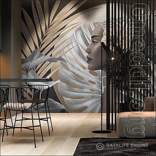 3D texture Mysterious look of a woman