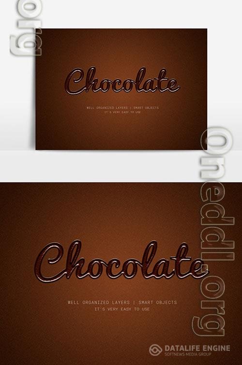 Chocolate 3d text effect