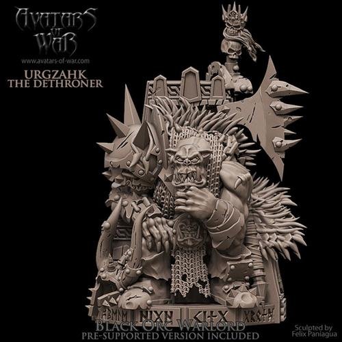Black orc Warlord (Urgzahk the Dethroner) – 3D Print