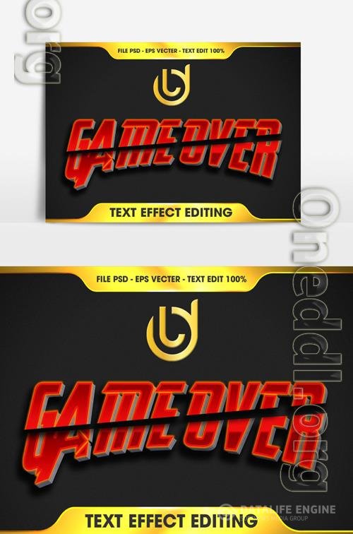 Text gameover effects 3D Edit