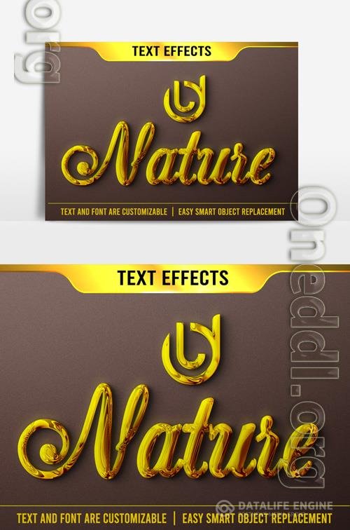 Text effect nature text 3d correction