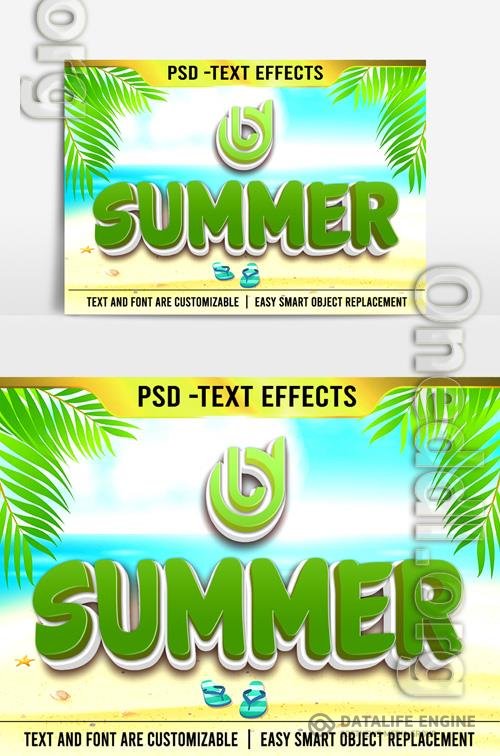 Summer text effects Text 3D correction