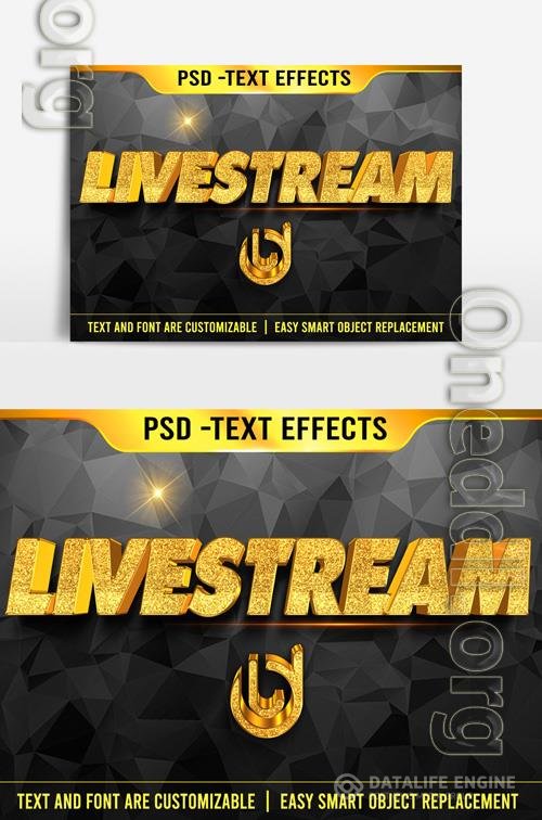Live effect Livestream Text 3D