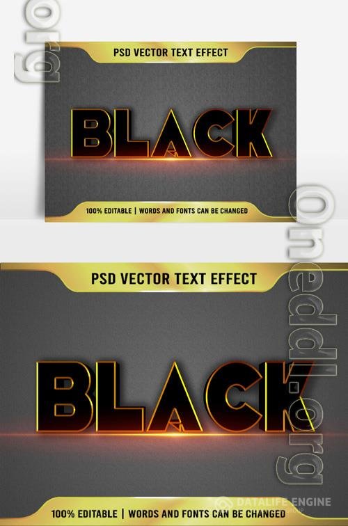 Beautiful black text effect Text 3D Effect Edit