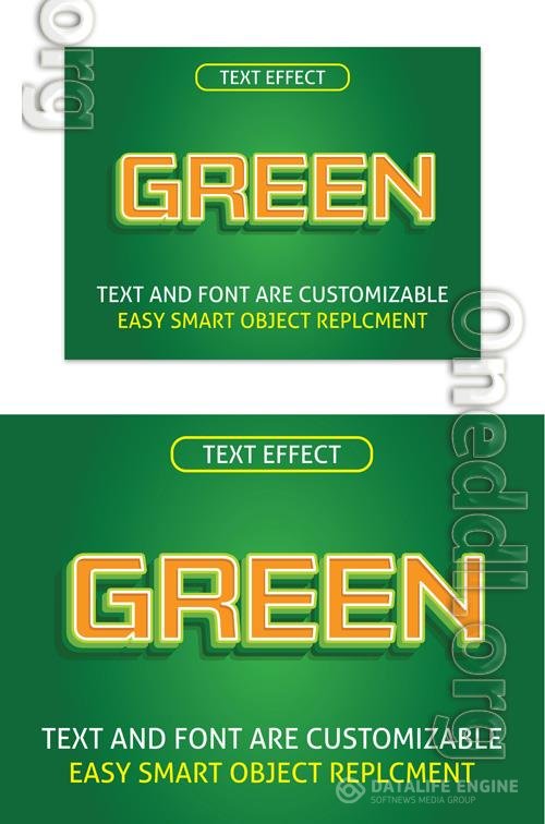 Text Effect Illustrator Style Effect Vector