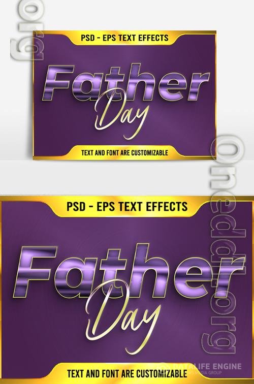 Father text effects beautiful 3D Effect in vector
