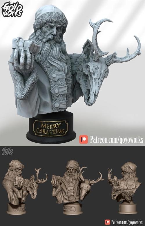 Santa and Rudolph – 3D Print