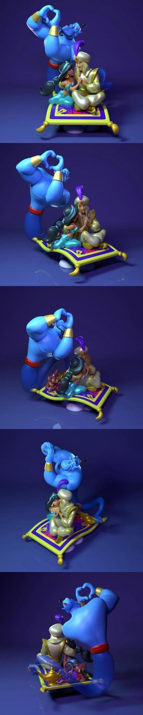 Aladdin and Jasmine – 3D Print