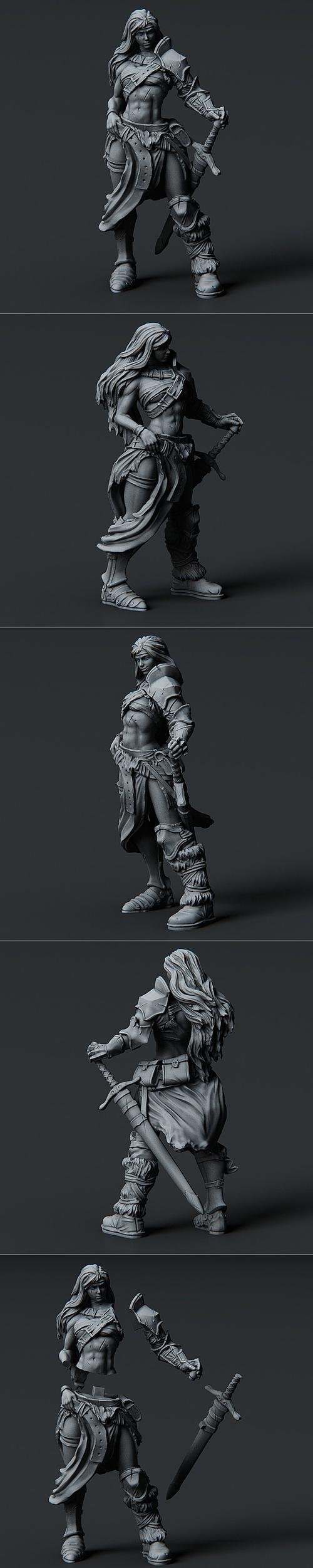 Female Barbarian – 3D Print
