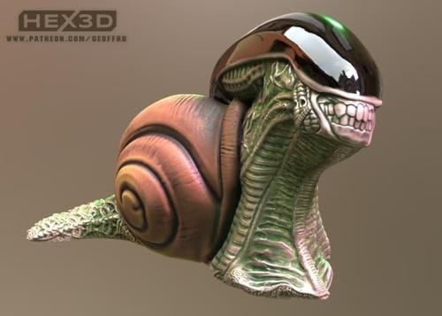 Alien Snail – 3D Print