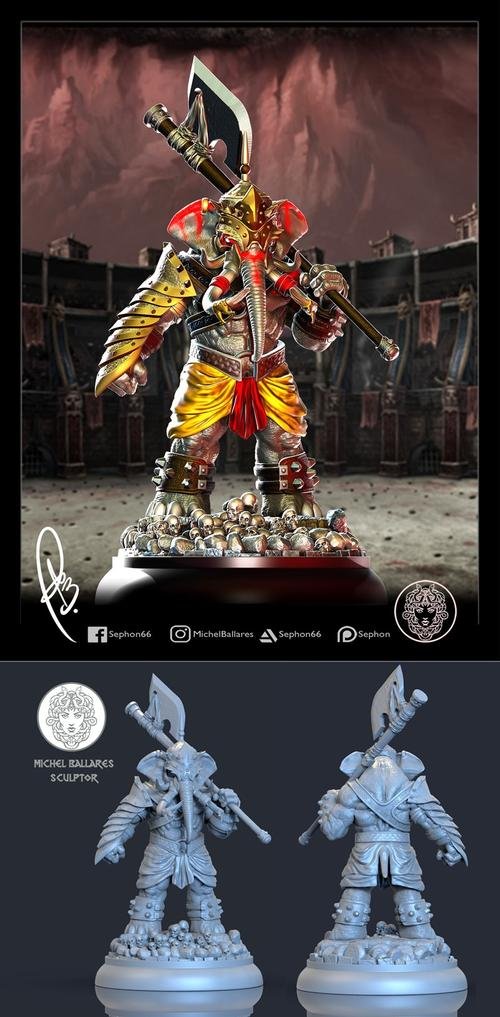 Zama - Elephant Warrior – 3D Print