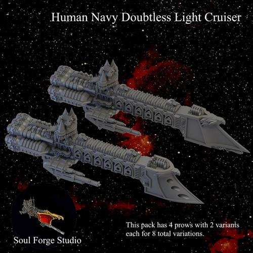 Human Navy Doubtless Light Cruiser – 3D Print