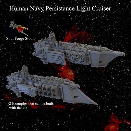 Human Navy Persistance Light Cruiser – 3D Print