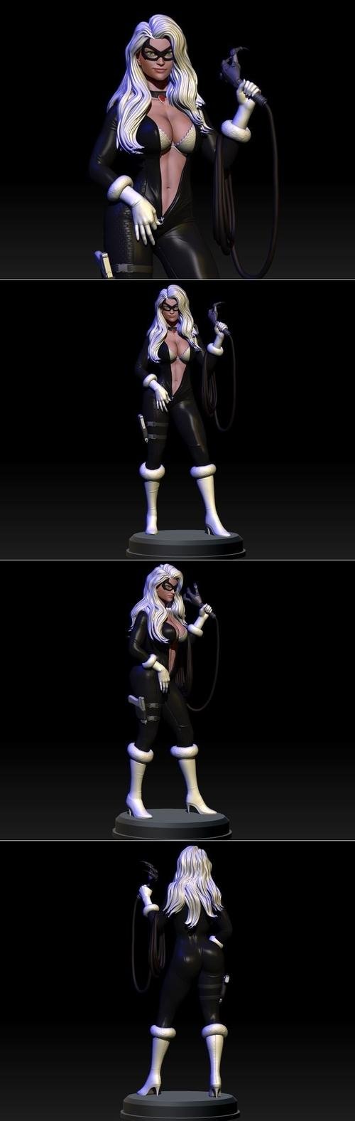 Black Cat Undressing – 3D Print