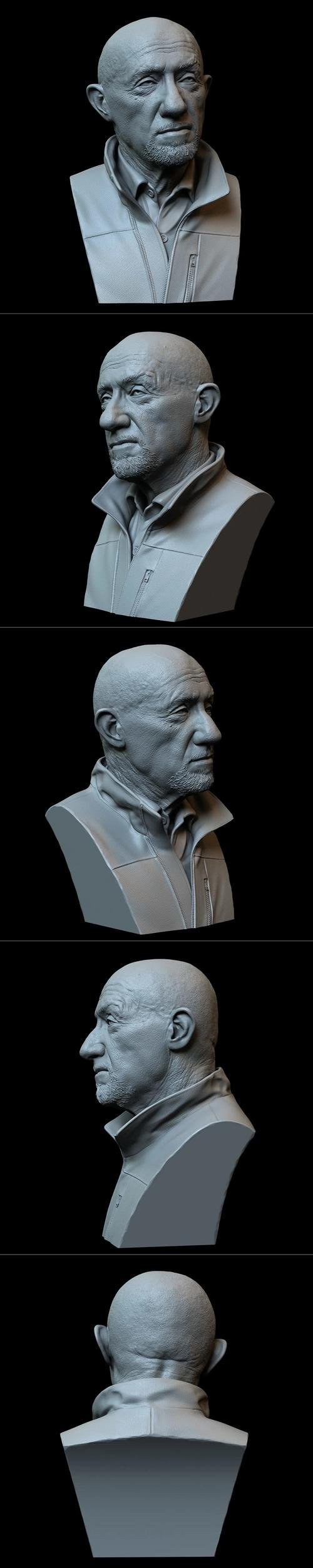 Mike Ehrmantraut (Jonathan Banks) from Breaking Bad and Better Call Saul – 3D Print