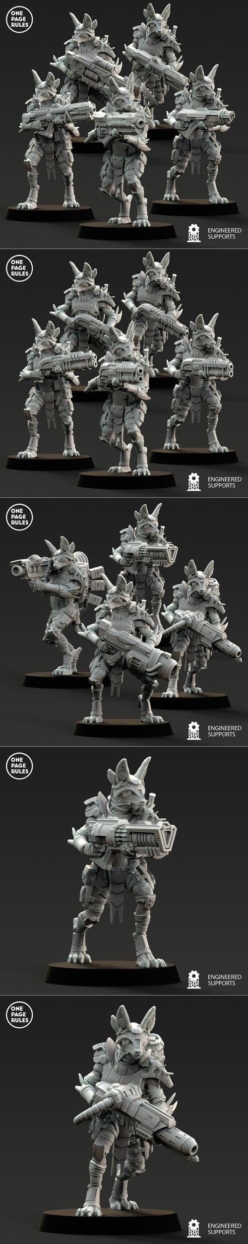 One Page Rules - Jackal Elites – 3D Print