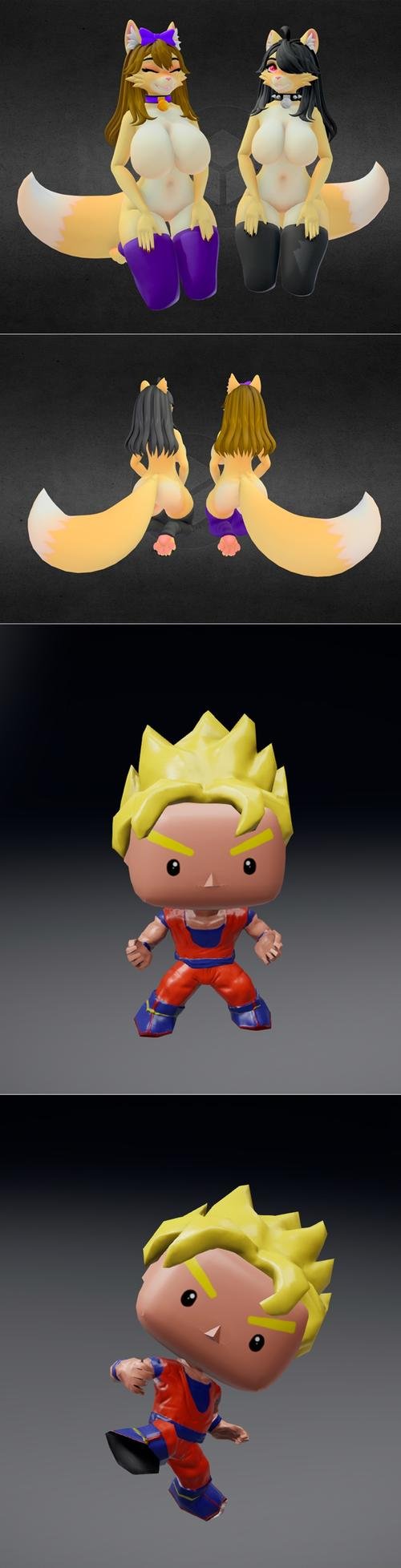 Mei VRChat Avatar and Super Saiyan Toy - Moises Moreno – 3D Print
