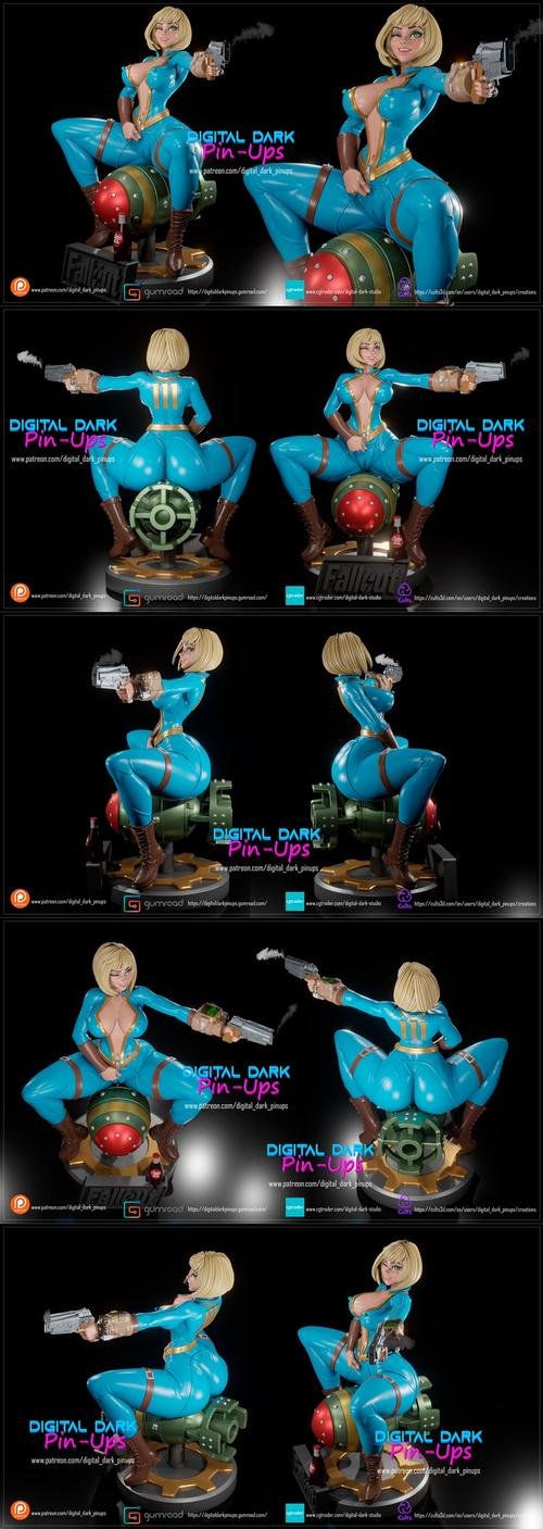 Digital Dark Pin-Ups - Vault Girl – 3D Print