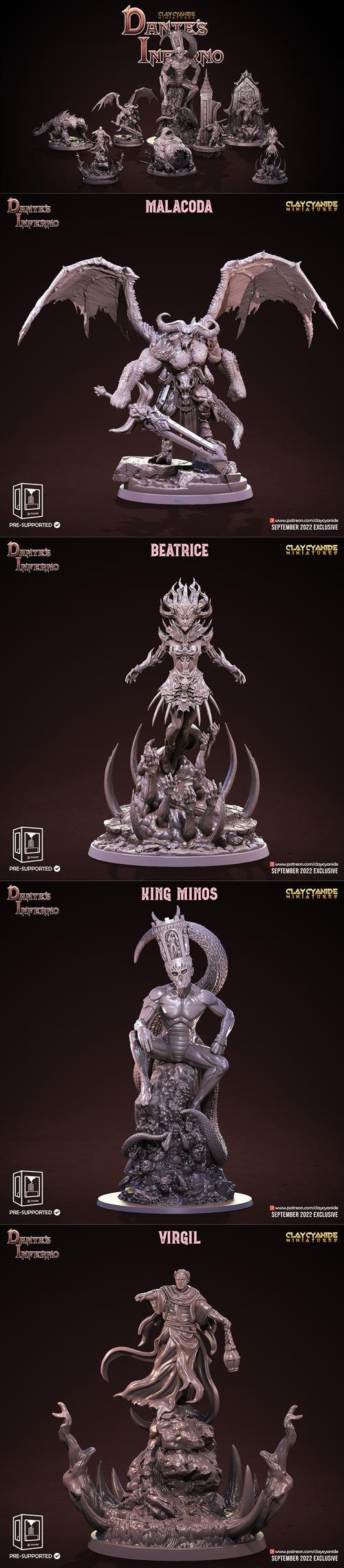 Clay Cyanide Miniatures - Dantes Inferno – 3D Print