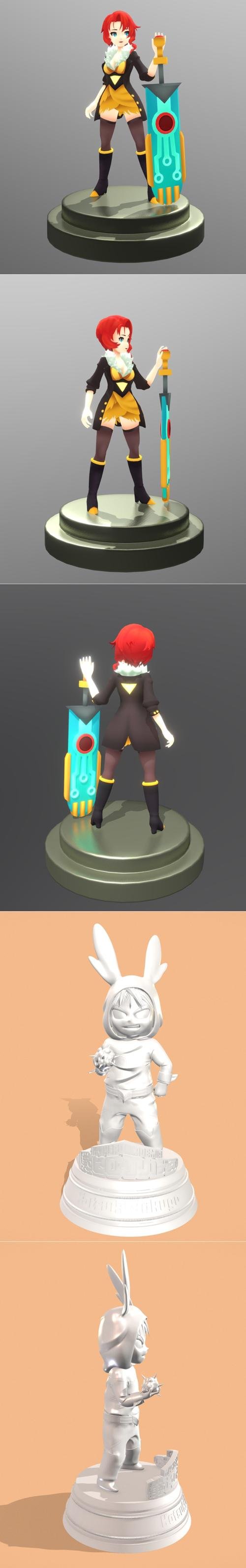 Red - Transistor and Shoto Todoroki - Boku no Hero Academia – 3D Print