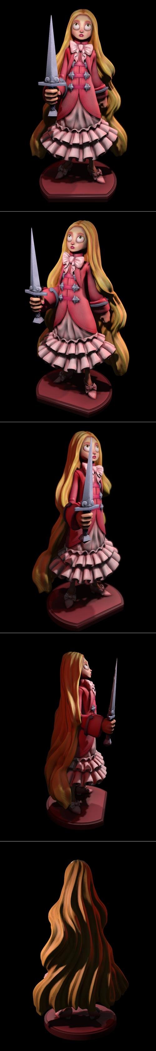 Girl in the darkness – 3D Print