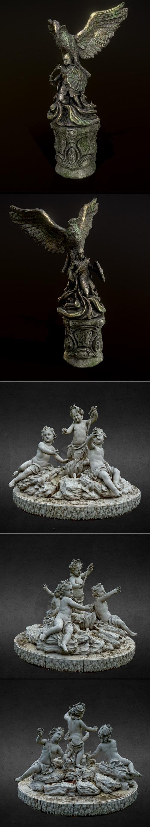 Ayleid Statue and Statue Aux Enfants dits - de Versailles – 3D Print