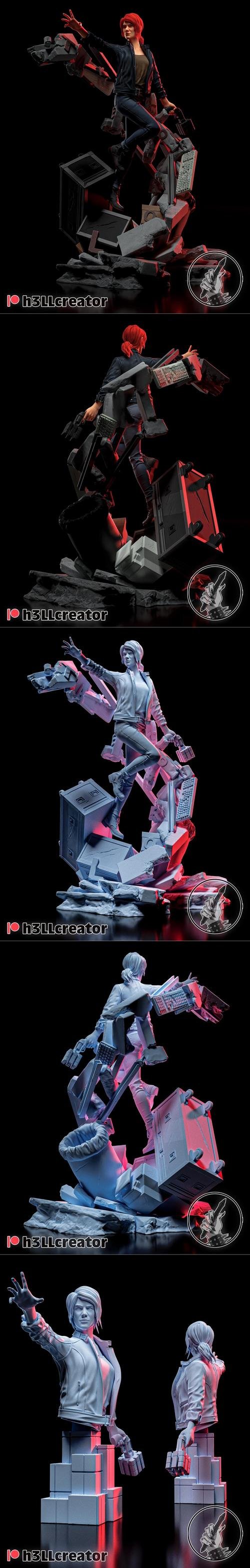 h3LL Creator - Jesse Faden and Bust – 3D Print