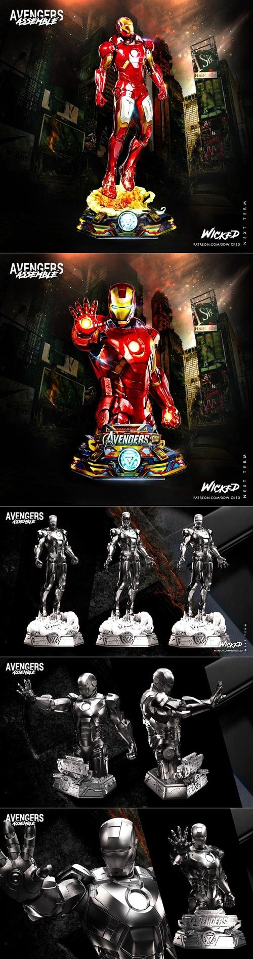 Wicked - Iron Man Statue and Bust – 3D Print