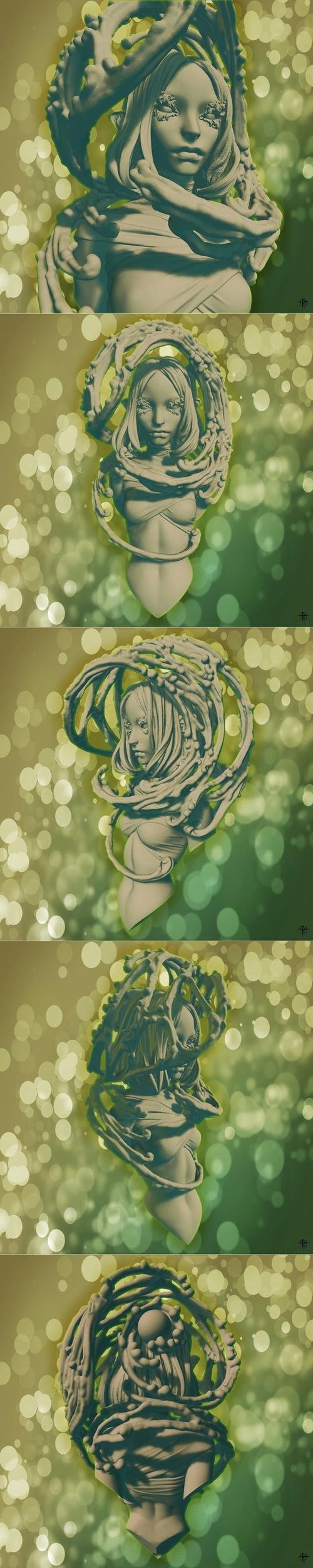 Grower Fae Bust – 3D Print