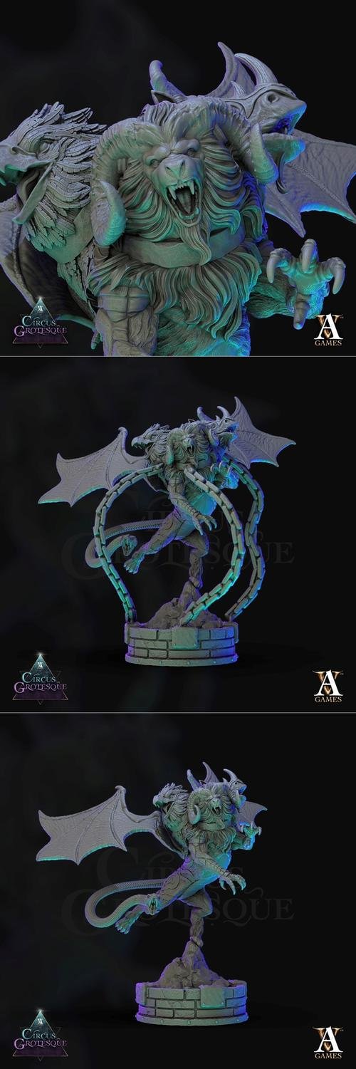 Archvillain Games - Circus Grotesque - Royal Chimera – 3D Print