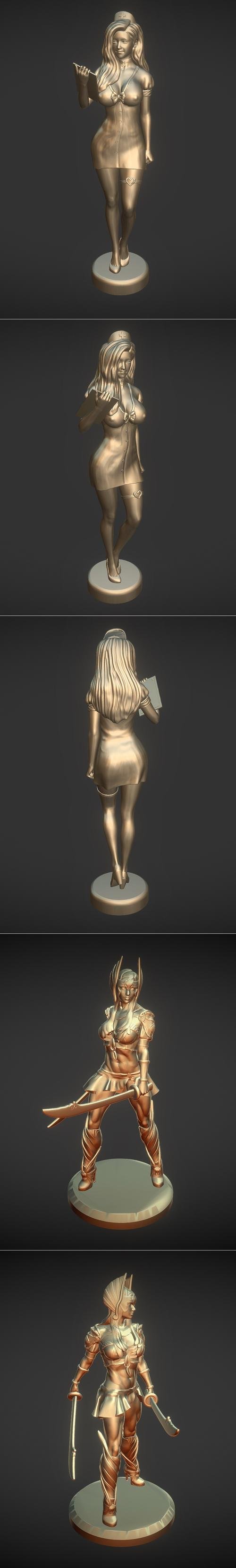 Anime2 girl and Figure 2 – 3D Print