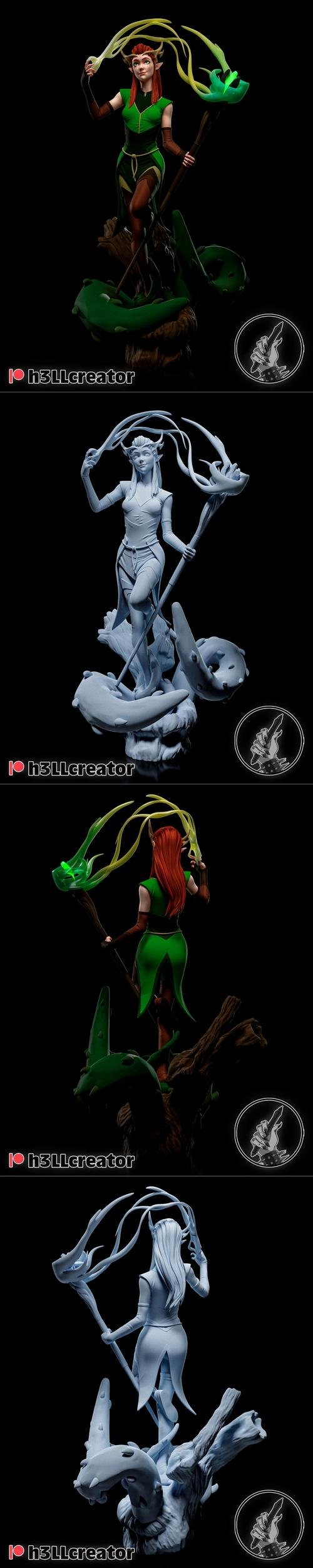 h3LL Creator - Keyleth and Bust – 3D Print