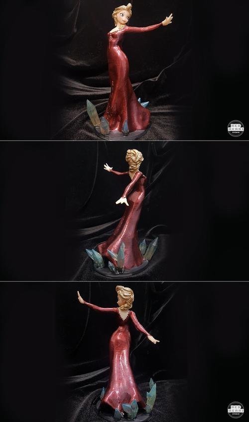 Elsa Purple Dress – 3D Print