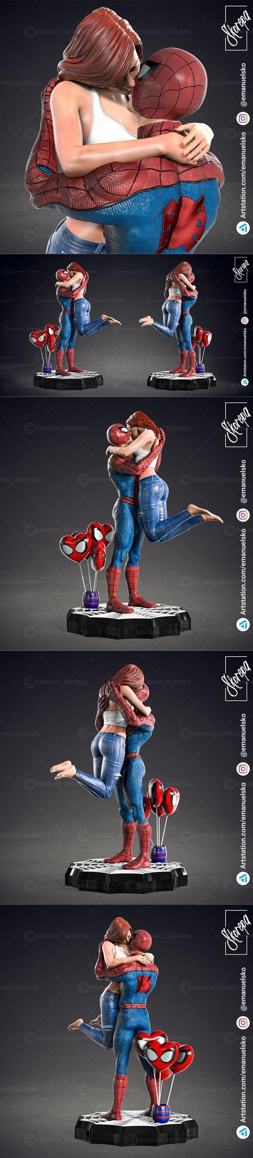 Spiderman and Mary Jane – 3D Print