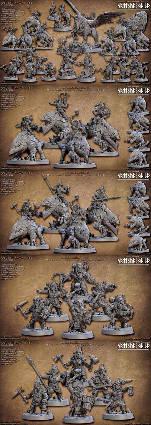Artisan Guild - Gnomes of Golemmar November 2022 – 3D Print